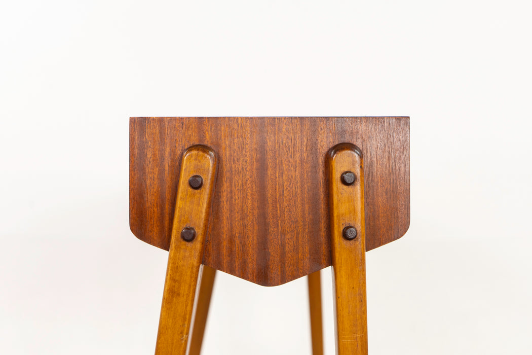 Teak & Beech Bedside Table - (325-273)