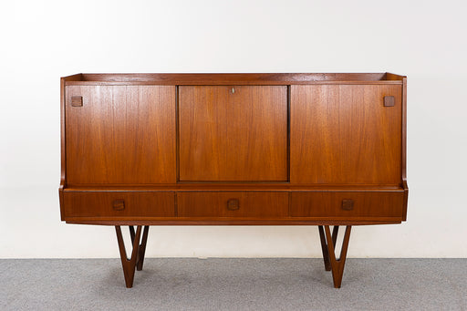 Teak Danish Sideboard with Bar - (D1282)