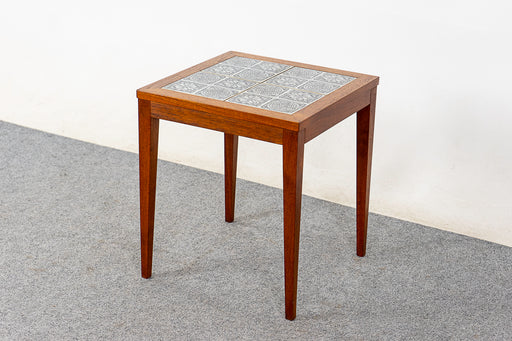 Teak & Tile Danish Side Table  - (324-167.13)