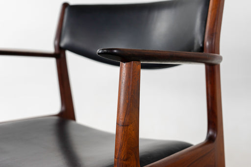 Teak & Vinyl Armchair  - (322-183)