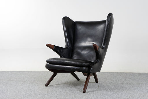 SALE - Vinyl & Teak Chair by Svend Skipper - (323-139)