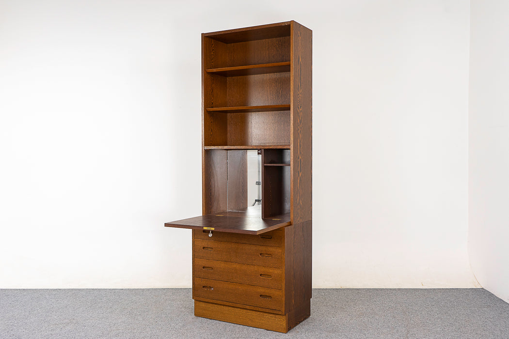 Wenge Wood Bookcase/Bar Cabinet - (324-304.2)