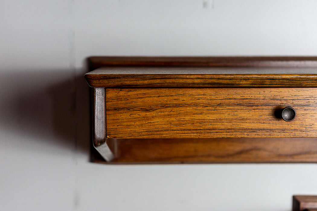 Floating Rosewood Mid-Century Bedside Tables - (D961)