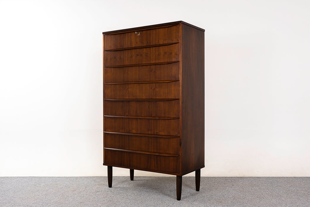Danish Modern Rosewood Highboy Dresser - (324-067)