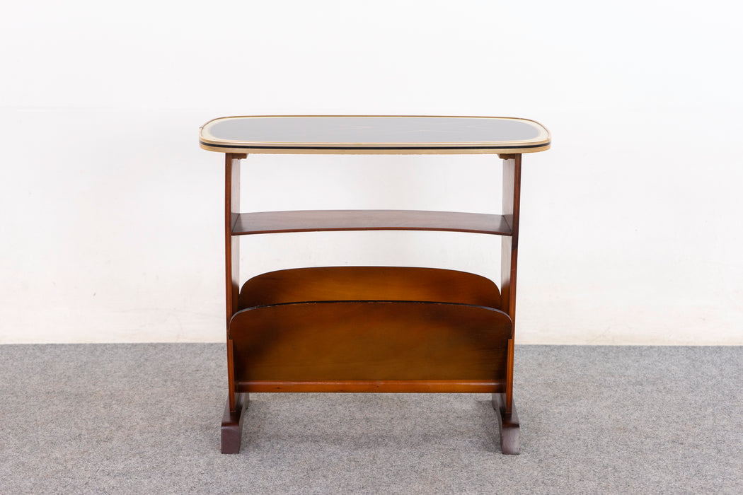 Beech Mid-Century Side Table  - (326-119)