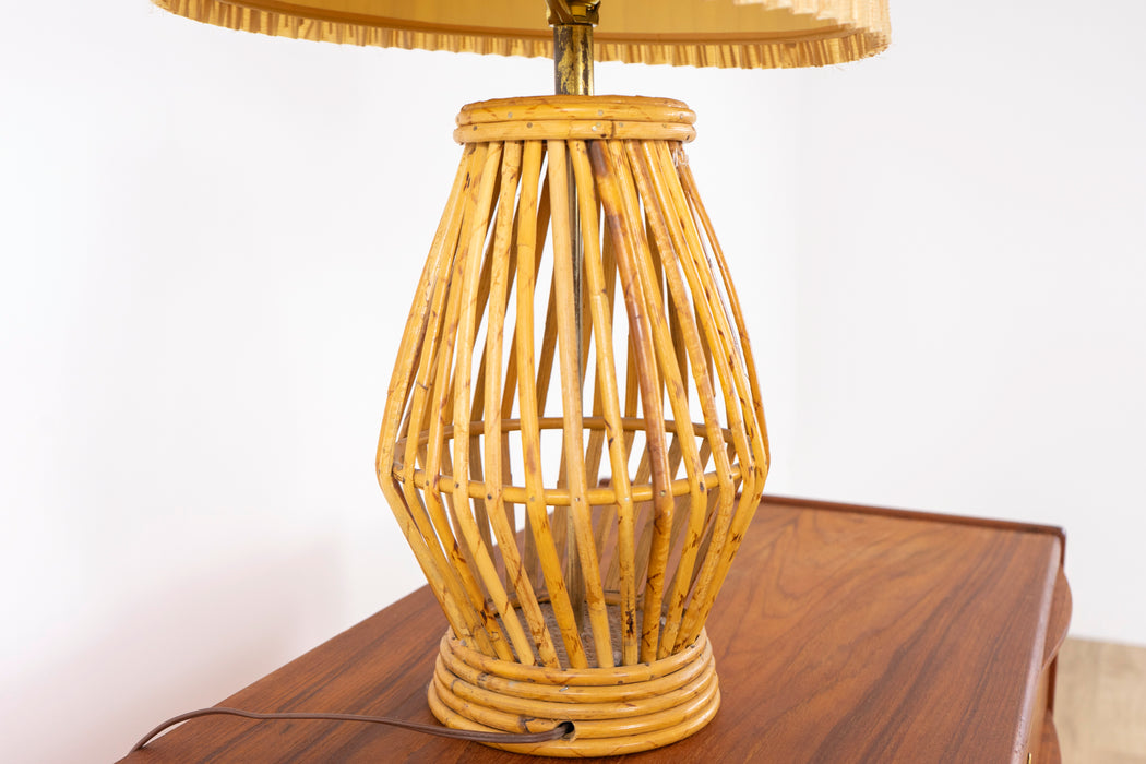 Mid-Century Modern Rattan Table Lamp (D1543)