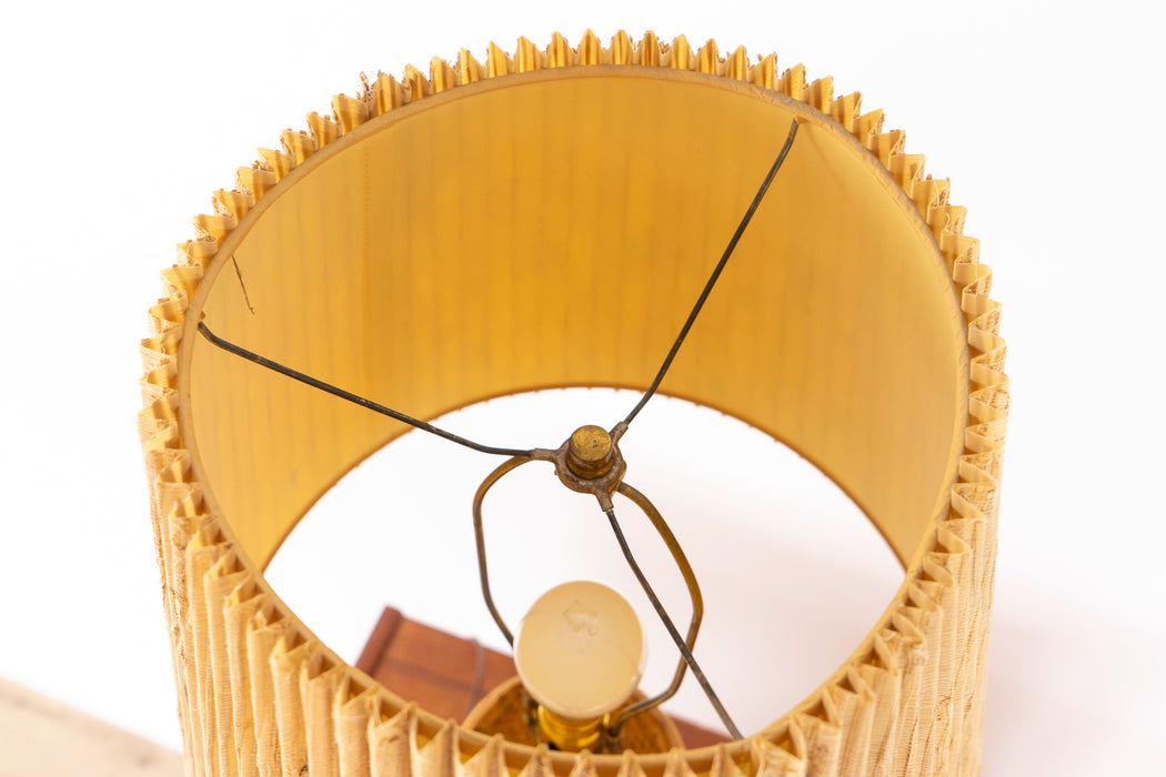Mid-Century Modern Rattan Table Lamp (D1543)