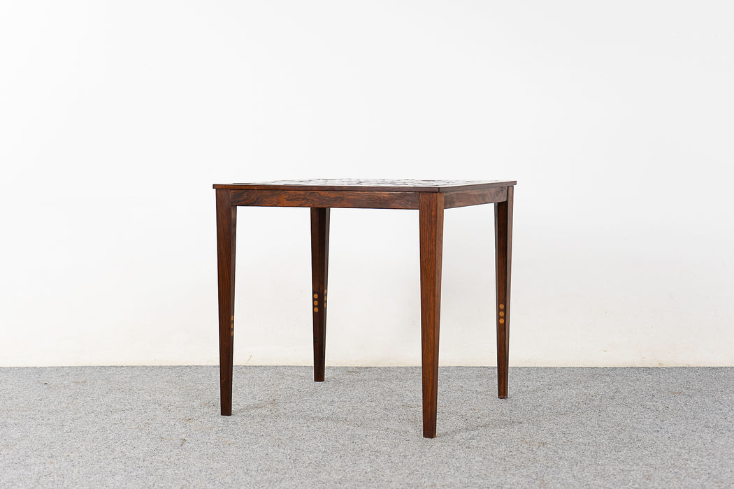 Rosewood & Tile Scandinavian Side Table - (322-077.3)
