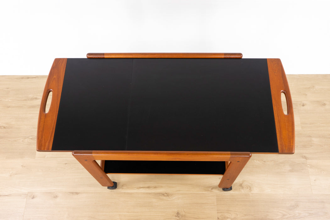 Danish Modern Teak Bar/Serving Cart - (D1569)
