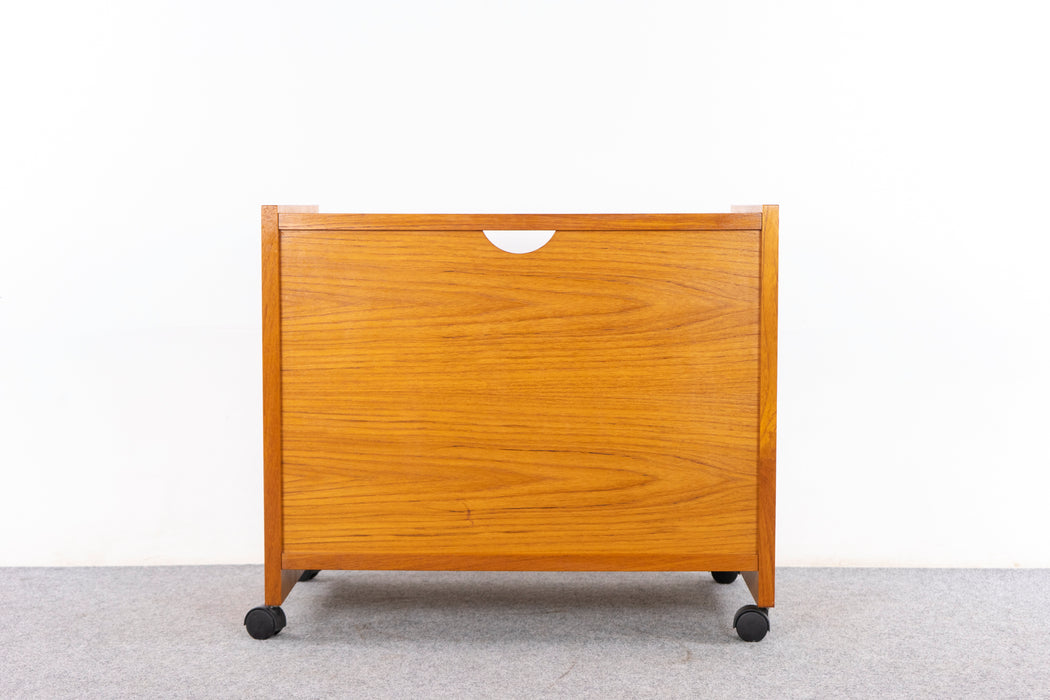 Danish Teak Rolling Cabinet - (D1489)