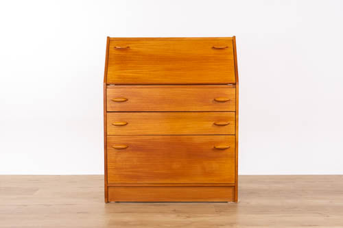 Vintage Teak Secretary Desk - (D1604)