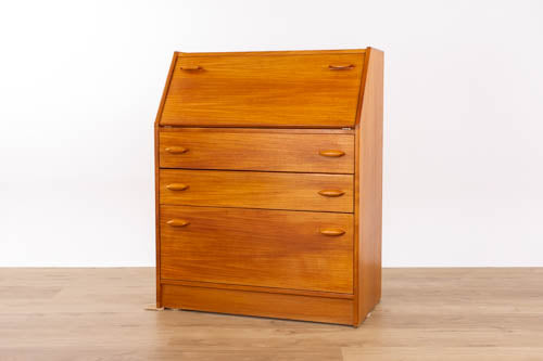 Vintage Teak Secretary Desk - (D1604)