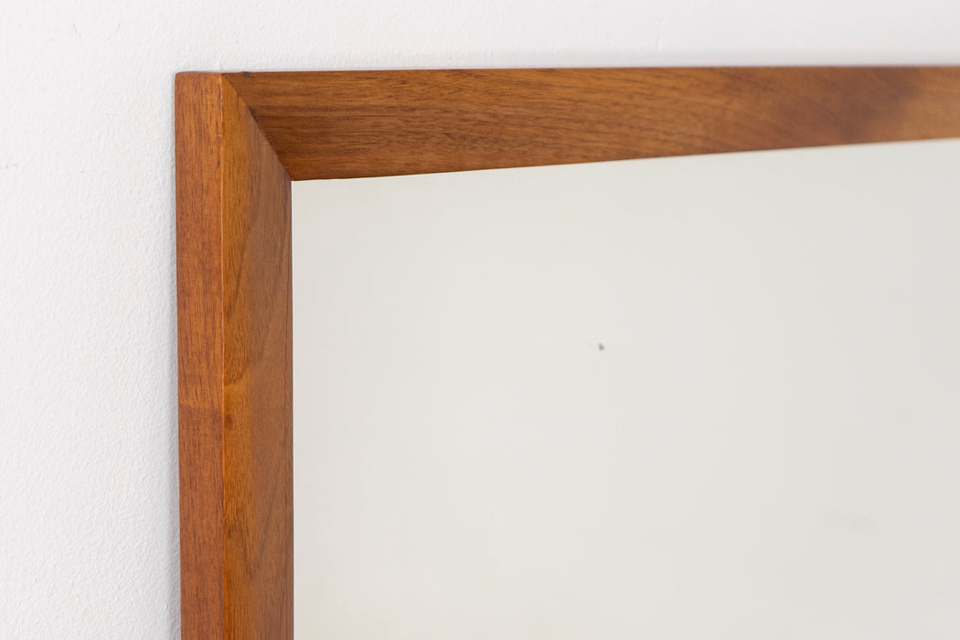 Walnut Mid-Century Mirror - (D1432)