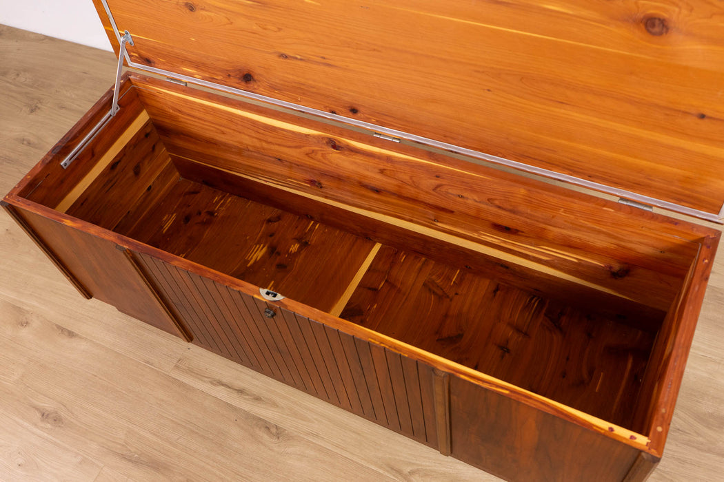 Mid-Century Modern Cedar Lined Walnut Chest by Lane Chests - (D1649)