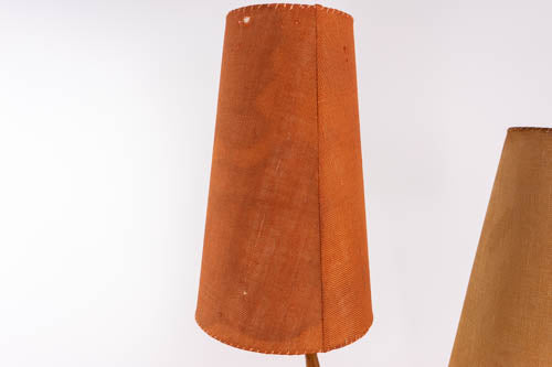 Mid Century Teak Double Stemmed Floor Lamp - (D1599)