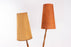 Mid Century Teak Double Stemmed Floor Lamp - (D1599)