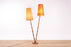 Mid Century Teak Double Stemmed Floor Lamp - (D1599)