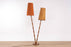 Mid Century Teak Double Stemmed Floor Lamp - (D1599)
