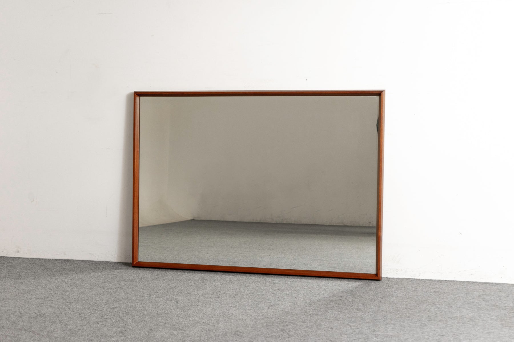 Teak Mid-Century Mirror  - (D1268)