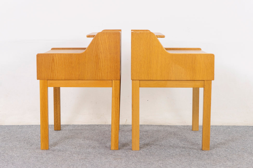 Oak Bedside Table Pair - (326-272)