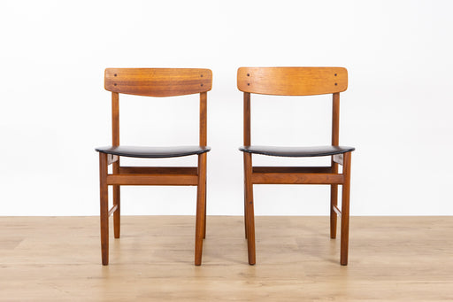 2 Danish Modern Teak & Beech Dining Chairs - (D1582)