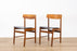 2 Danish Modern Teak & Beech Dining Chairs - (D1582)