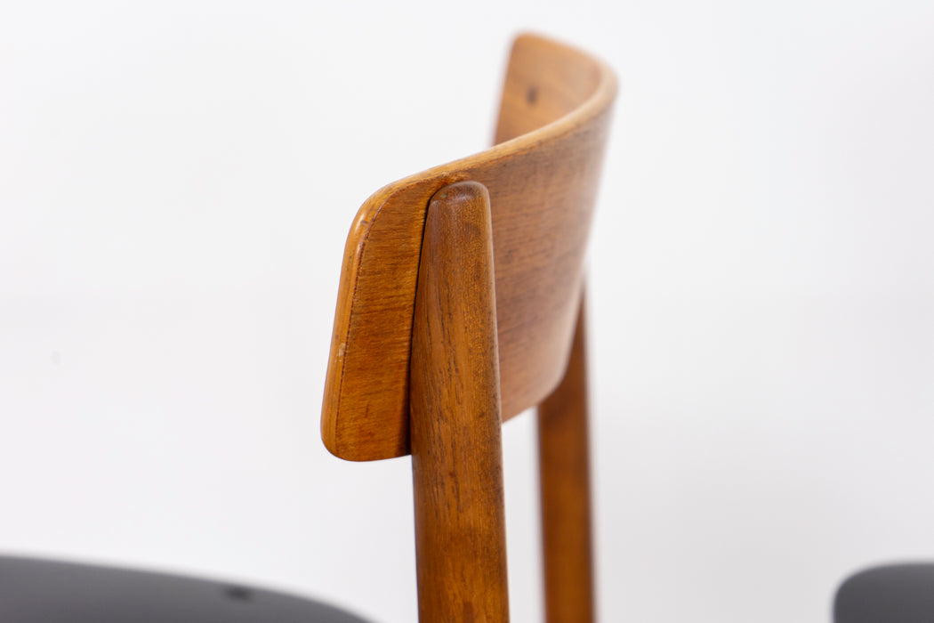 2 Danish Modern Teak & Beech Dining Chairs - (D1582)