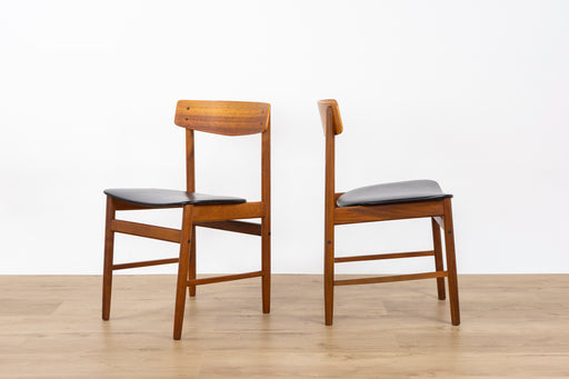 2 Danish Modern Teak & Beech Dining Chairs - (D1582)