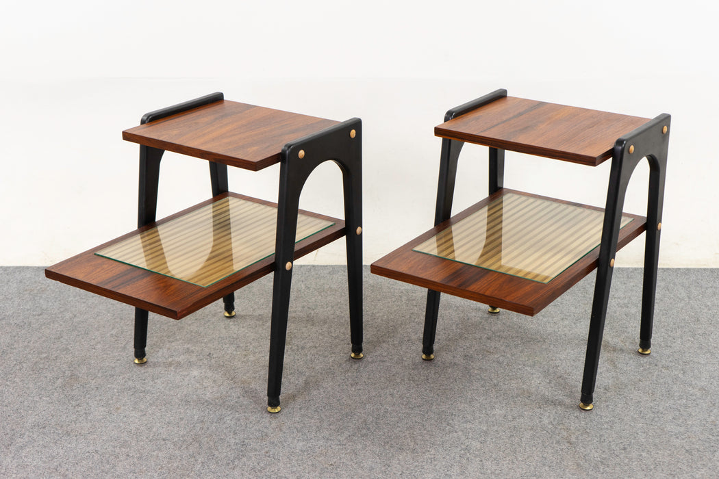 Rosewood Mid-Century Side Tables - (D1254)