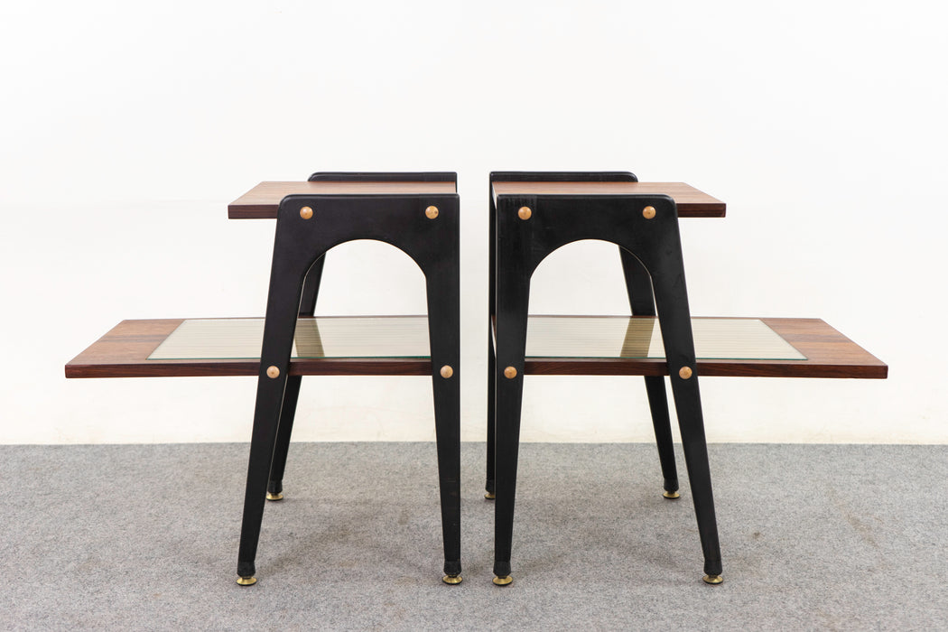 Rosewood Mid-Century Side Tables - (D1254)