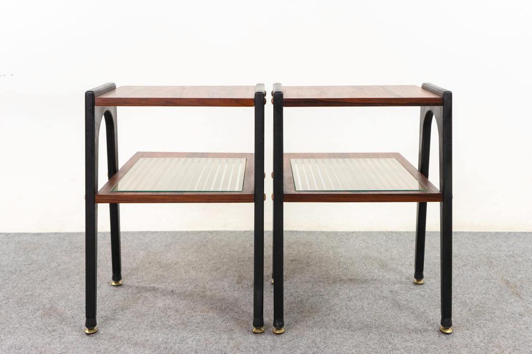 Rosewood Mid-Century Side Tables - (D1254)