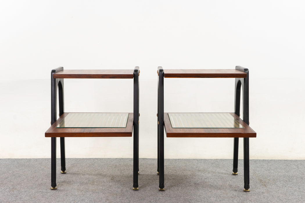 Rosewood Mid-Century Side Tables - (D1254)