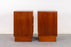 Teak Bedside Table Pair by Hundevad - (D1451)