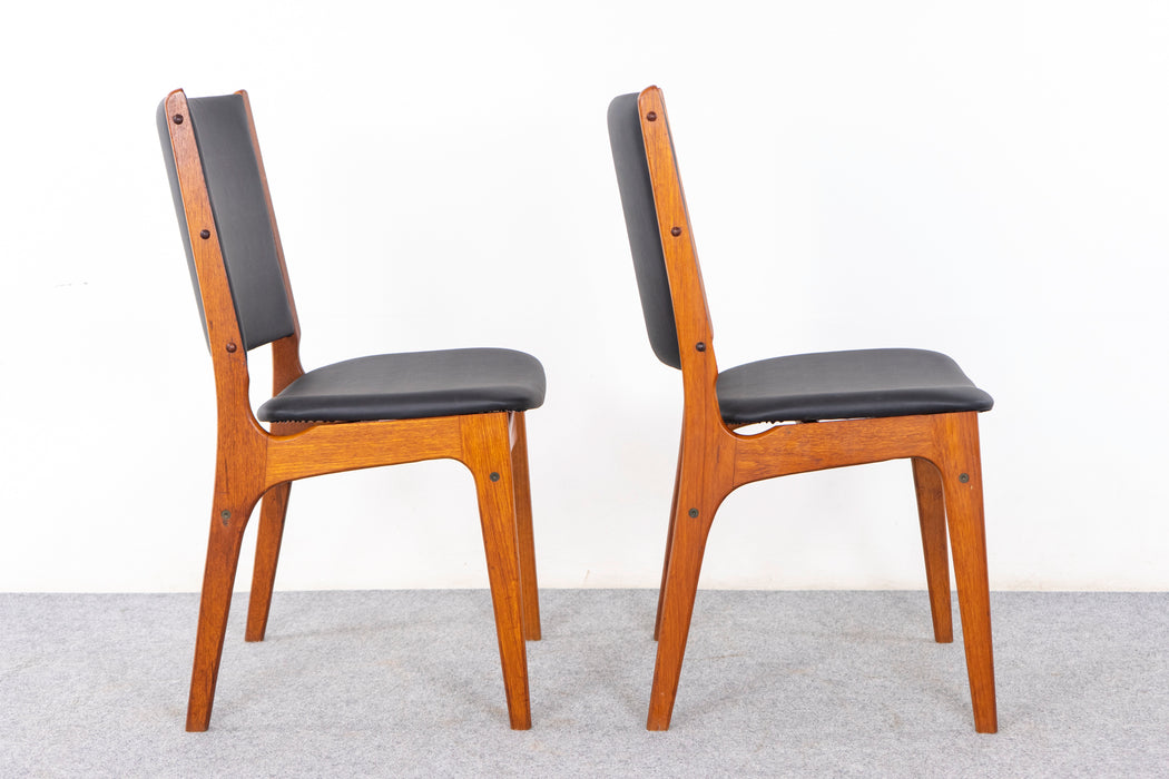 2 Danish Modern Teak Dining Chairs - (323-006.1)