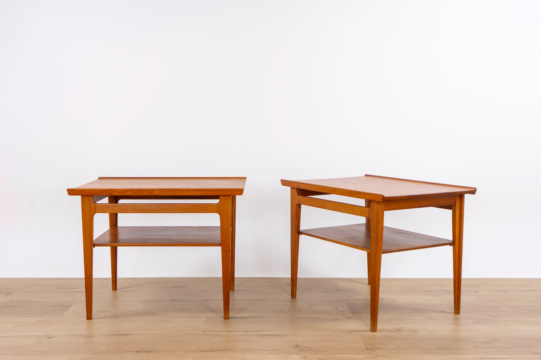 2 Finn Juhl FD-535 Solid Teak Side Tables for France & Daverkosen   - (D1530)
