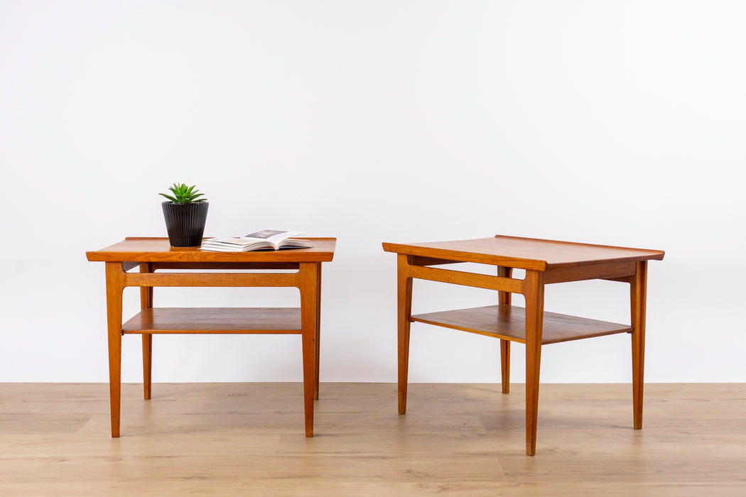 2 Finn Juhl FD-535 Solid Teak Side Tables for France & Daverkosen   - (D1530)