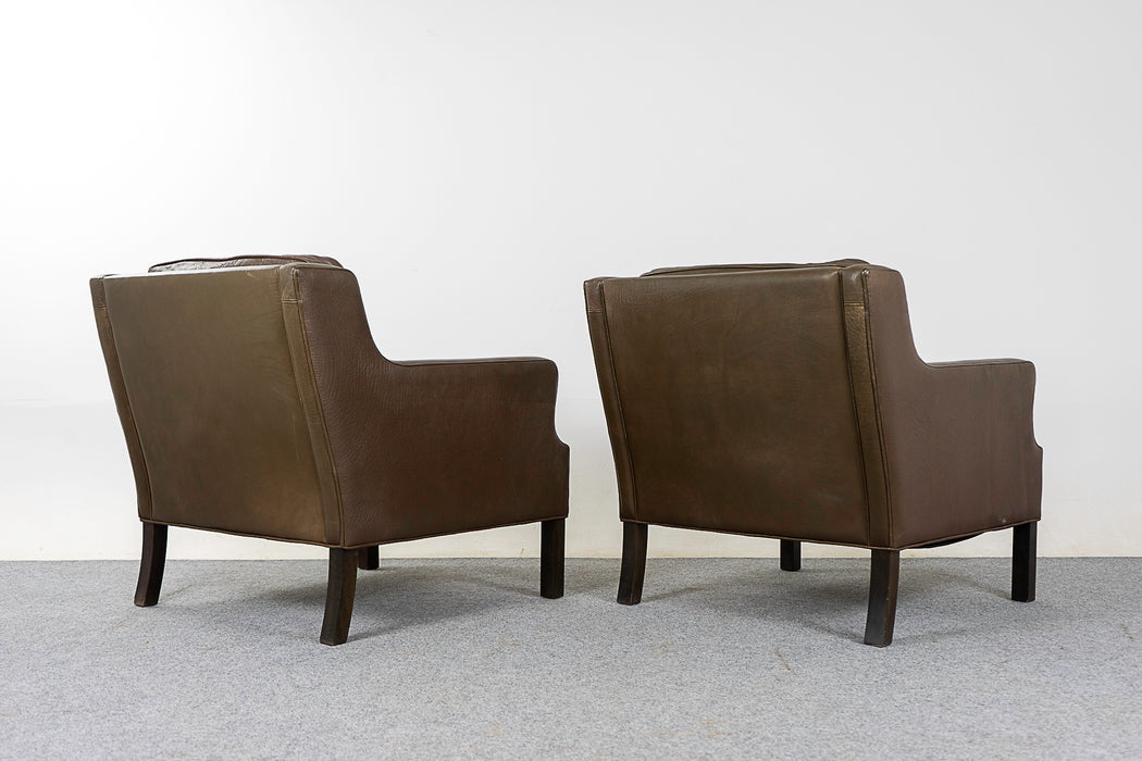 Leather Danish Loungers - (D1048)