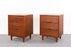 Teak Bedside Table Pair - (D1471)