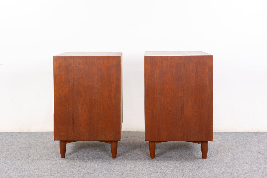 Teak Bedside Table Pair - (D1471)