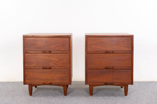 Teak Bedside Table Pair - (D1471)