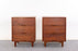 Teak Bedside Table Pair - (D1471)