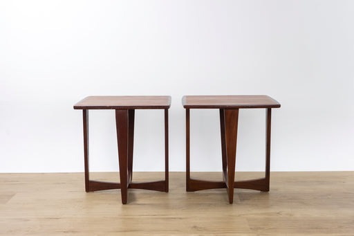 Pair of Mid-Century Modern Teak Side Tables - (D1558)