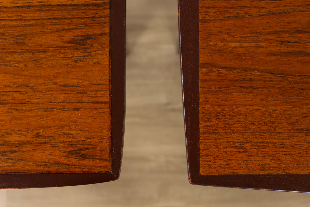 Pair of Mid-Century Modern Teak Side Tables - (D1558)