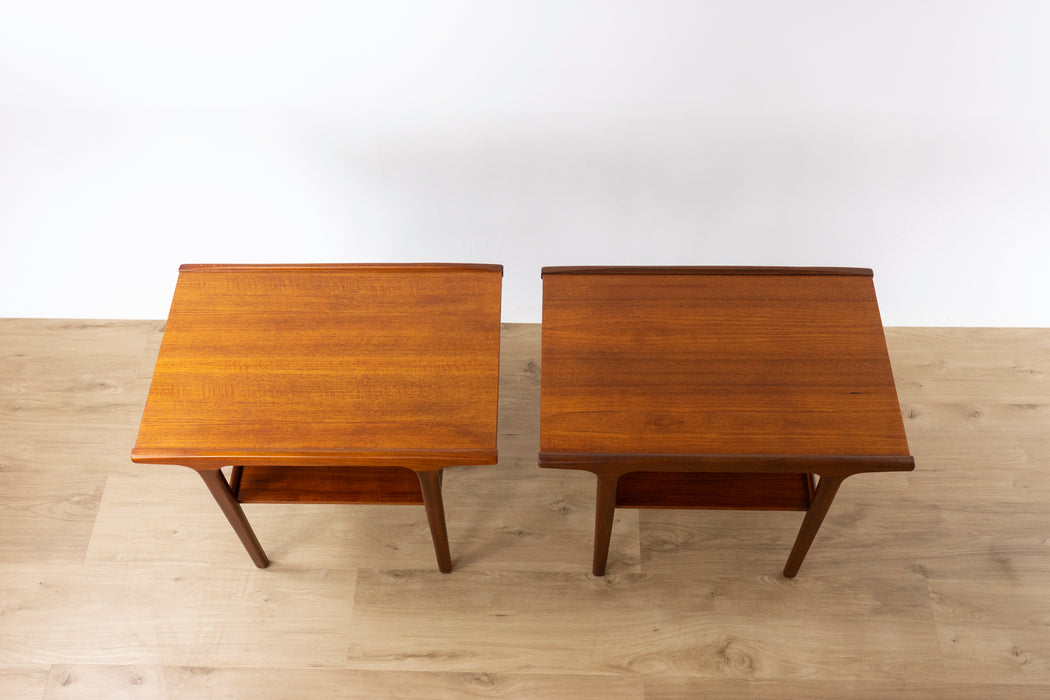 2 Danish Mid Century Teak Side Tables - (D1560)