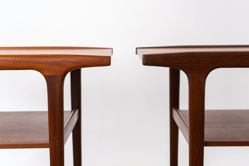 2 Danish Mid Century Teak Side Tables - (D1560)