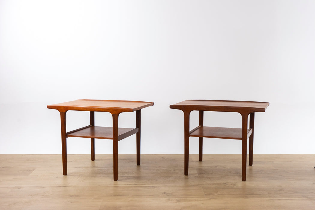 2 Danish Mid Century Teak Side Tables - (D1560)