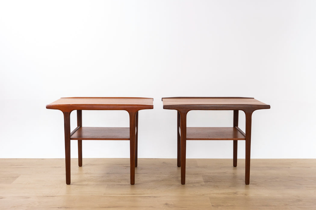 2 Danish Mid Century Teak Side Tables - (D1560)
