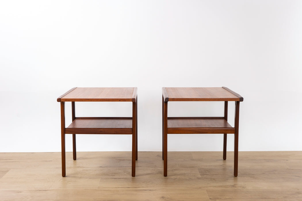 2 Danish Mid Century Teak Side Tables - (D1560)