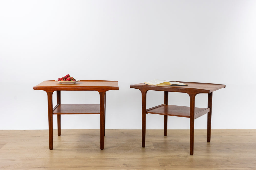 2 Danish Mid Century Teak Side Tables - (D1560)