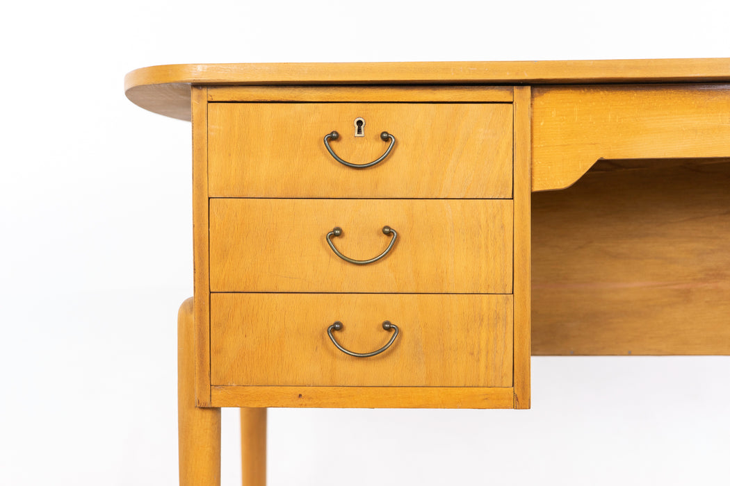 Danish Mid-Century Beech Writing Desk - (326-047)